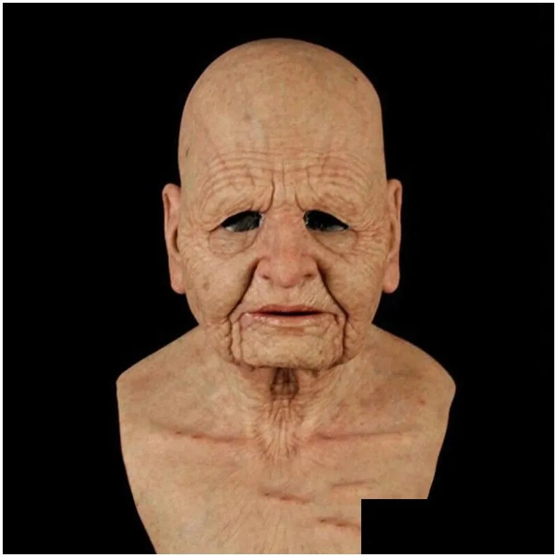 party masks another methe elder halloween holiday funny cosplay prop supersoft old man adult mask face cover creepy decor