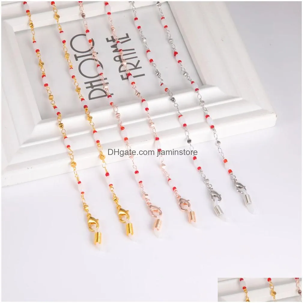 teamer fashion glass beaded strap necklace women lanyard glasses chains eyewear accessories sunglasses strap