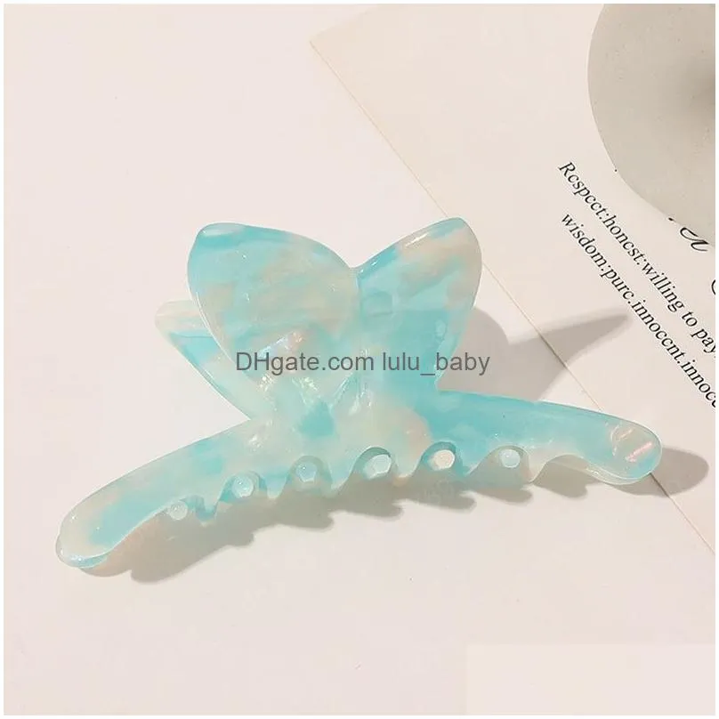 acetate butterfly hair claw clamps sweet hairpin geometric acrylic barrettes hair styling tools women girls hair accessories