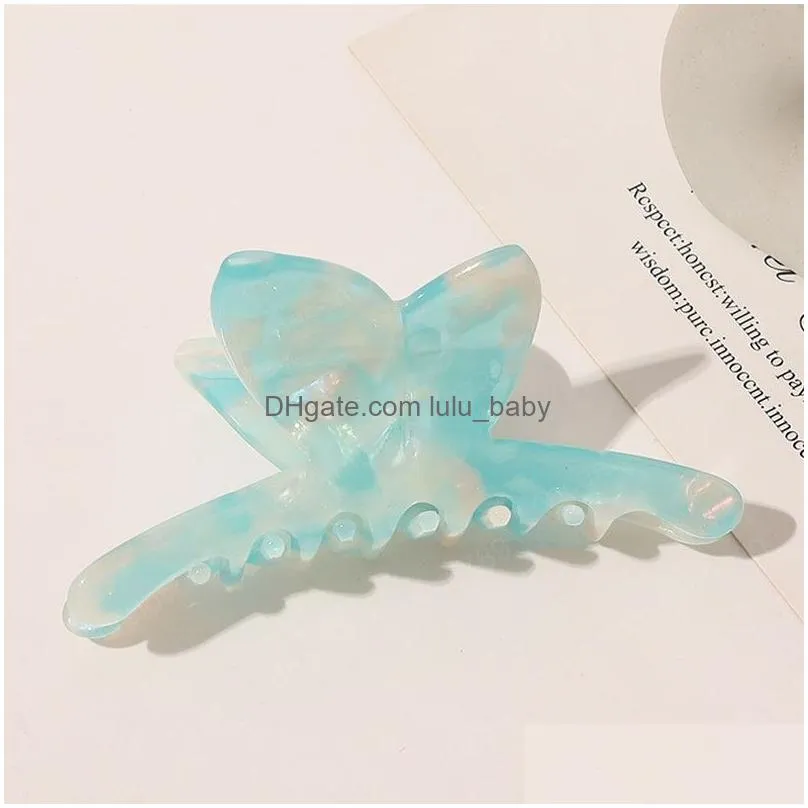  acetate butterfly hair claw clamps sweet hairpin geometric acrylic barrettes hair styling tools women girls hair accessories