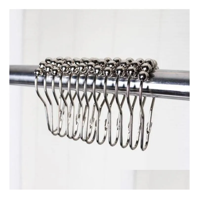  shower curtain rings hooks metal bathroom clip easy glide hooks polished shower curtain rings curtain hooks lx1334