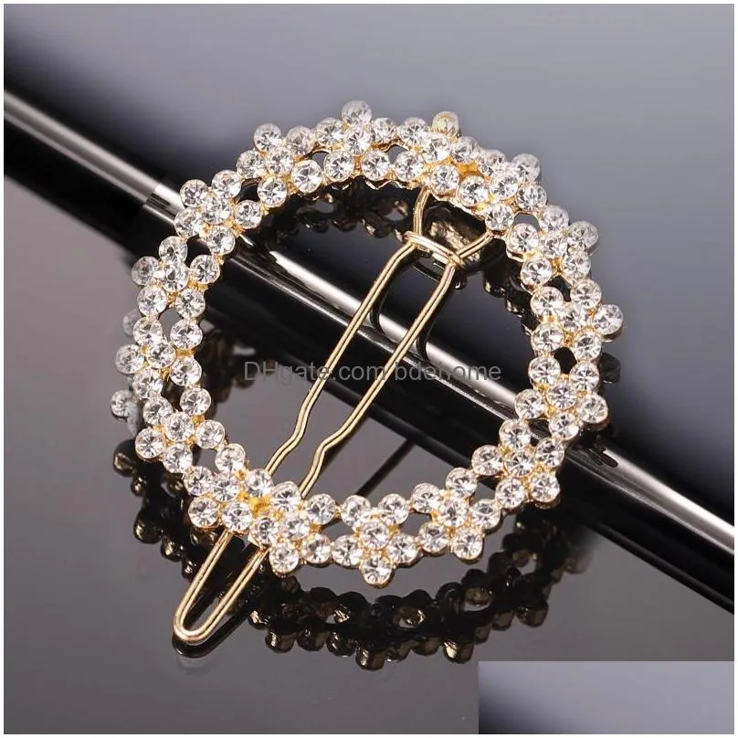 ins temperament side clip drill pearl hairpin crystal rhinestone hair clip for women hairpin hair styling accessories