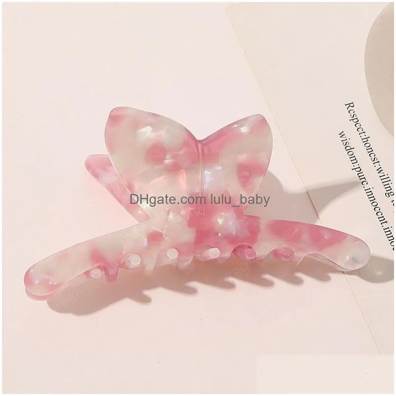 acetate butterfly hair claw clamps sweet hairpin geometric acrylic barrettes hair styling tools women girls hair accessories