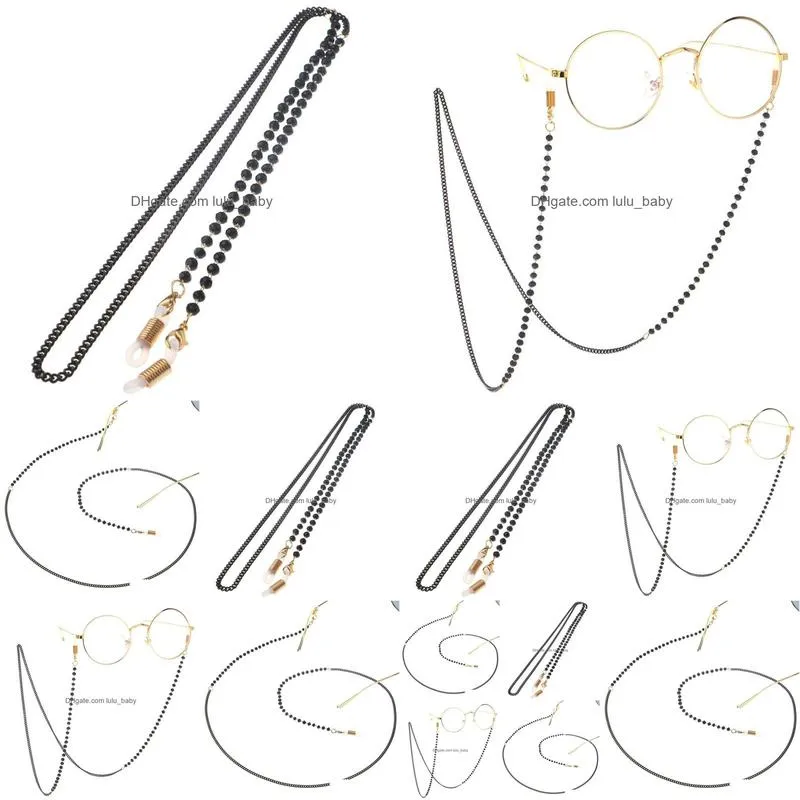 elegant geometric crystal beads sunglasses chains for women glasses chain holder cord lanyard necklace accessories 70cm