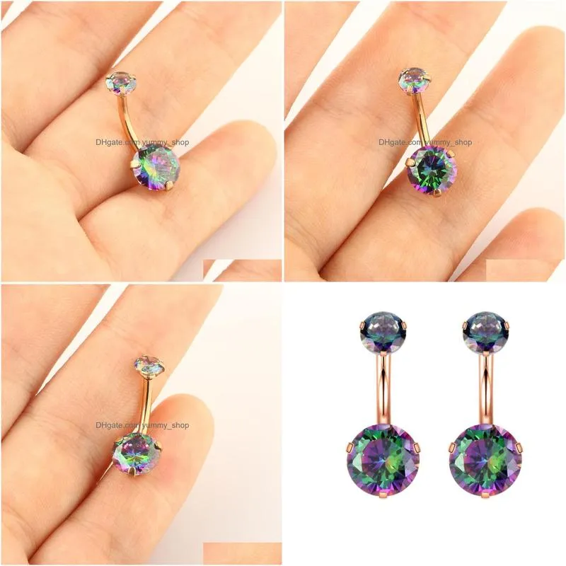 14g stainless steel belly button rings curved barbell for women girl navel ring helix body piercing jewelry 20pcs
