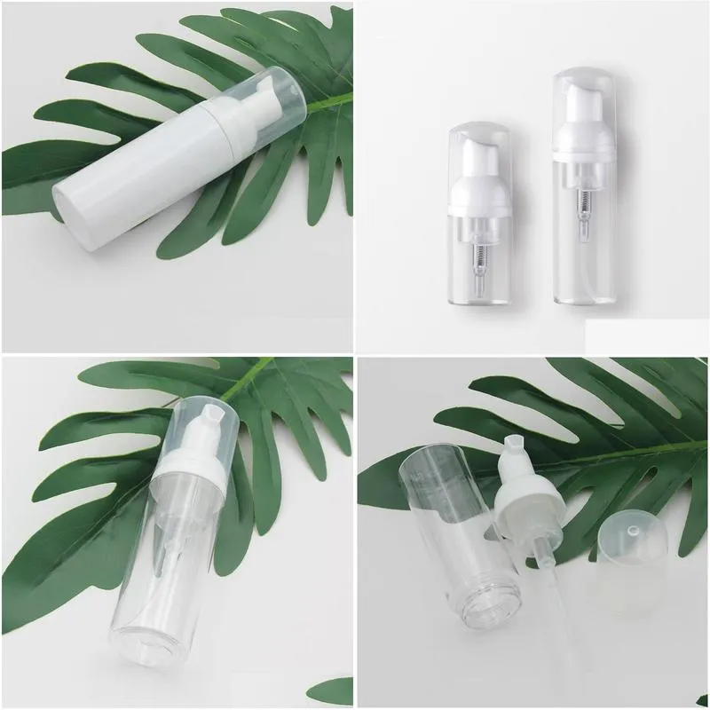 30ml 60ml plastic foam pump bottle 2oz clear white soap dispenser bottles hand sanitizer mousses liquid foaming container