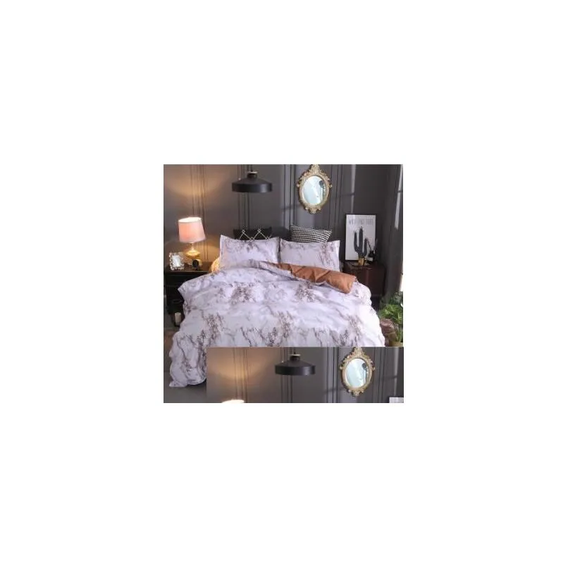marble pattern bedding sets duvet cover set 2/3pcs bed set twin double queen quilt linen no sheet and filling