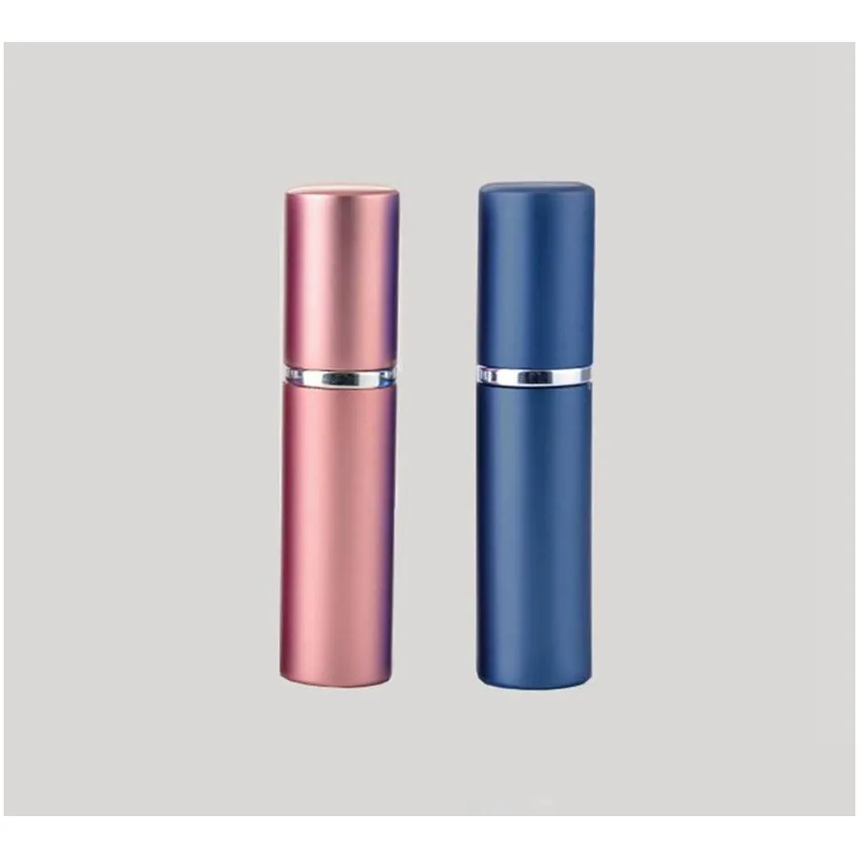 5ml perfume bottle party favor aluminium anodized compact perfume atomizer fragrance glass travel refillable spray bottle fy3329 in stock