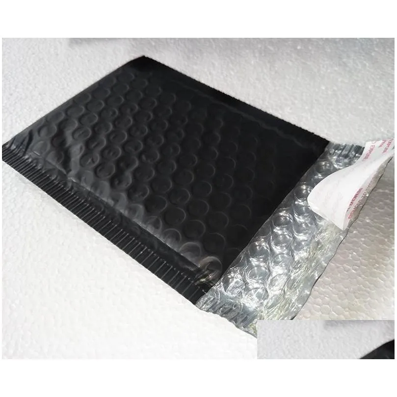 100pcs 110x130mm matte black bubble envelopes bags mailers padded envelope with bubble mailing aluminum foil bags