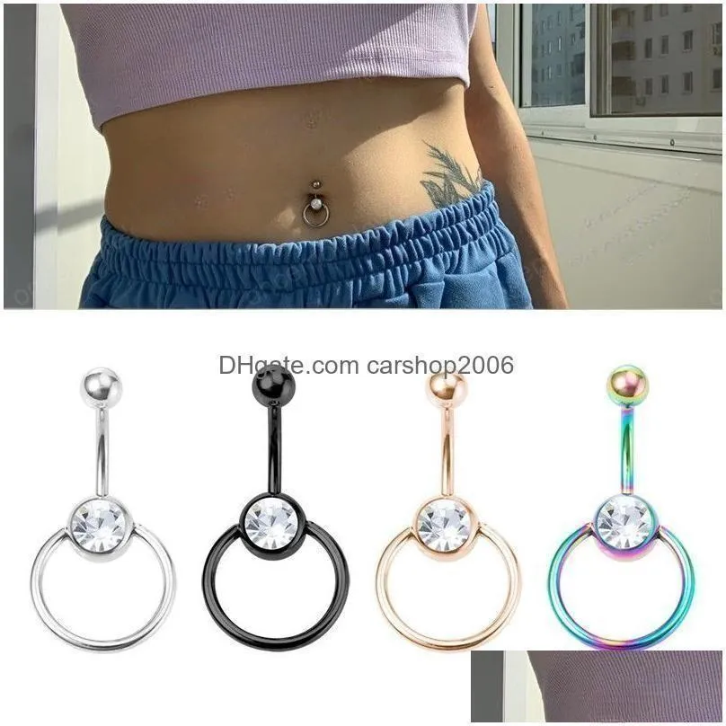 belly button rings surgical steel navel piercing ring bar round ombligo barbell for woman sexy body jewelry