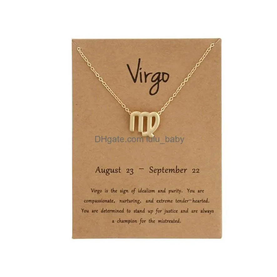 Gold Plated Zodiac Choker Necklace With Constellation Sign And Leo Aries Virgo Zodiac Pendant Necklace Perfect For Women Fast Drop Delivery DH63E From Lulu baby 0.56 DHgate.Com