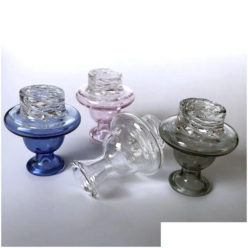 cyclone riptide spinning carb cap smoking accessories for 25mm flat top banger air flow glass dome dab rigs assorted color