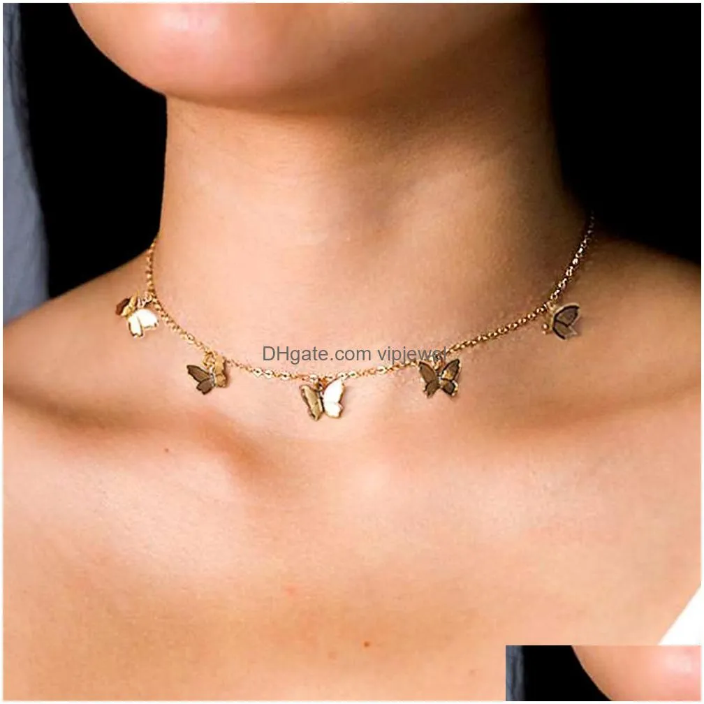 women fashion pendant necklace 2020 charm boho butterfly star collar chokers necklaces bohemian beach neck chain jewelry