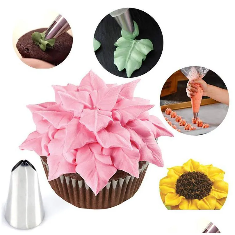 27pcs/set stainless steel nozzle tips diy cake decorating tool icing piping cream pastry bag nozzle bakery tools