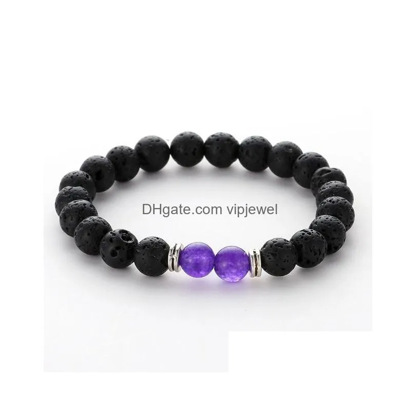 19 colors natural stone black volcanic lava beads essential oil diffuser bracelet balance yoga pulseira buddha jewelry