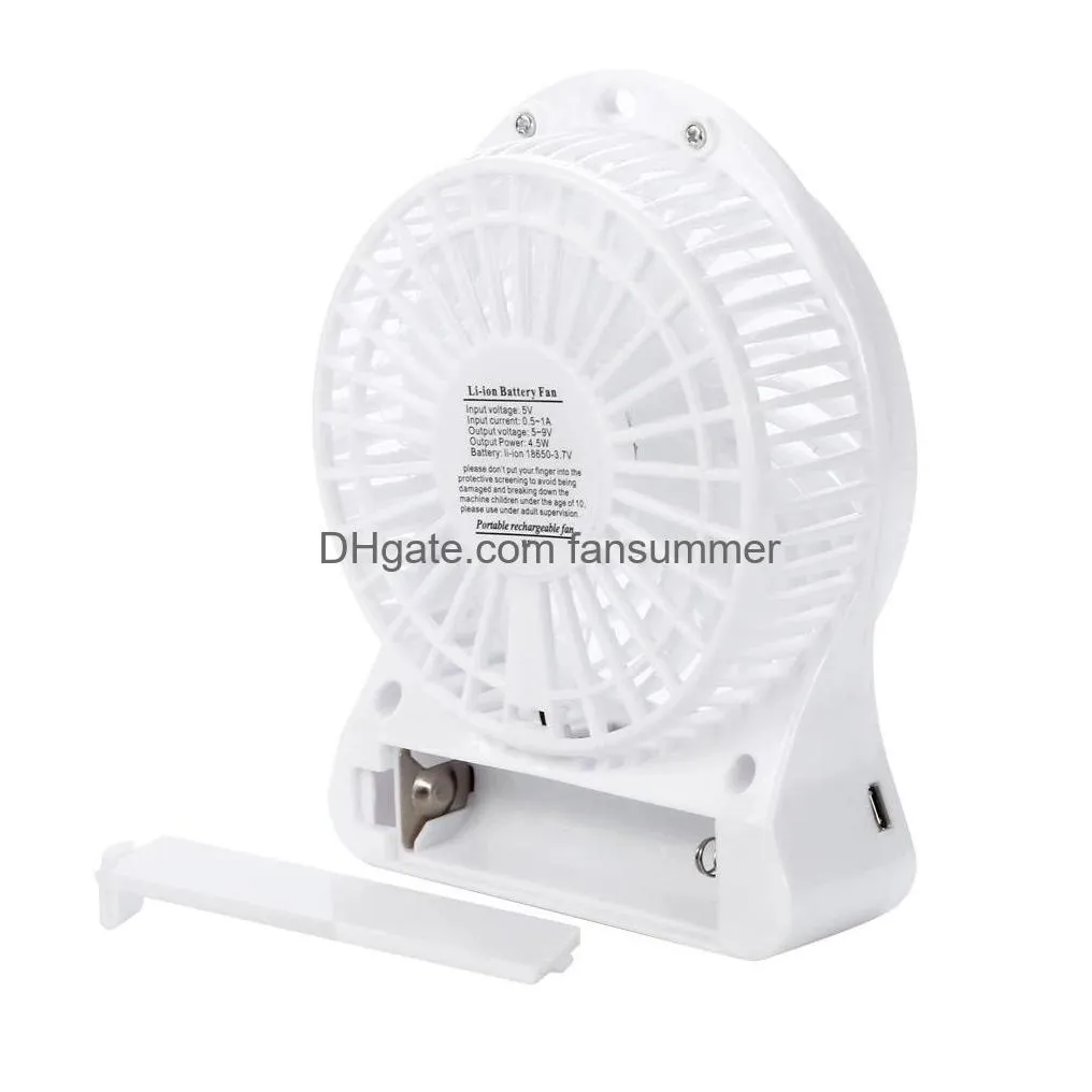 mini portable fan usb rechargeable fan air cooler mini desk third wind usb fan 18650 battery included cooling fans