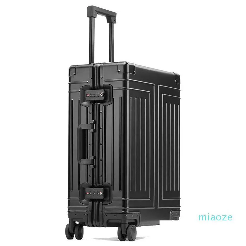 highgrade 100% aluminummagnesium rolling luggage for boarding spinner travel suitcase with wheels suitcases