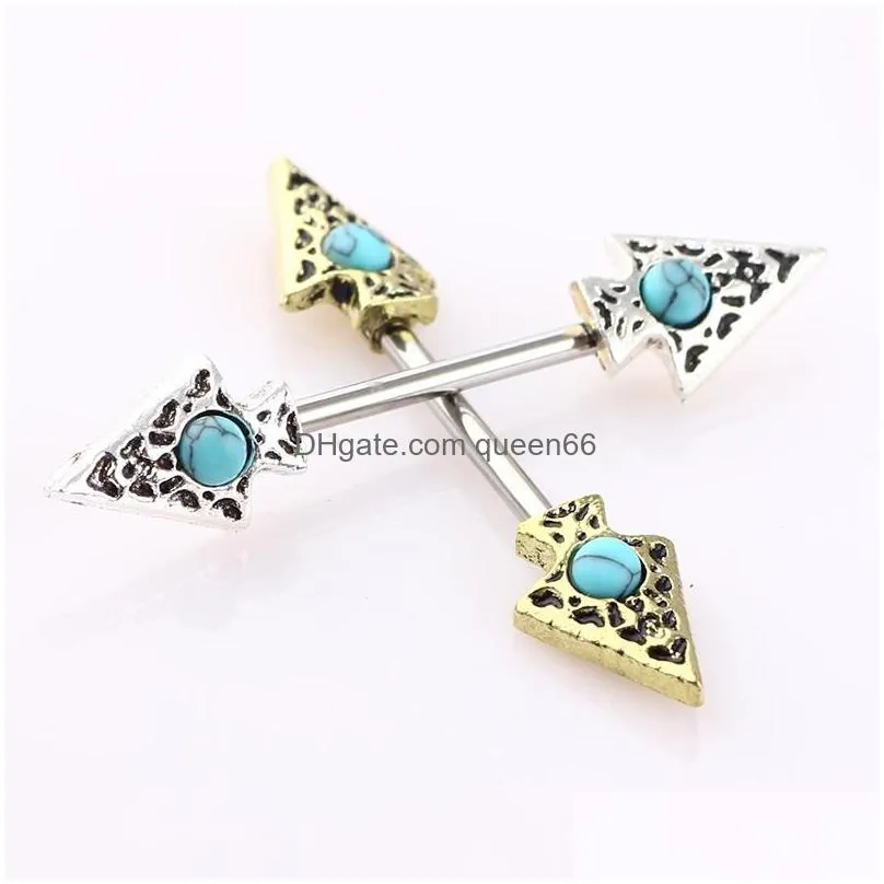 mix 2 colors nipple barbell piercing rings cartilage surgical steel 14g wholesale body jewelry y women men