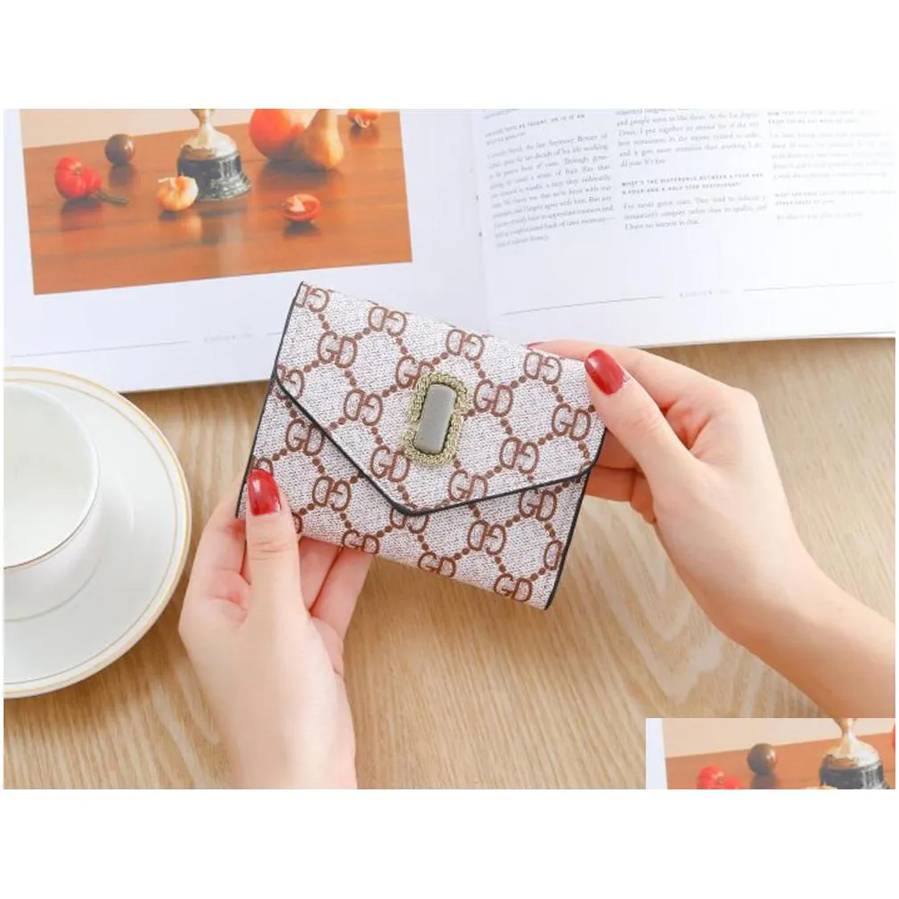 3 colors wallets men women fashion flower pattern gd europe american short card holders