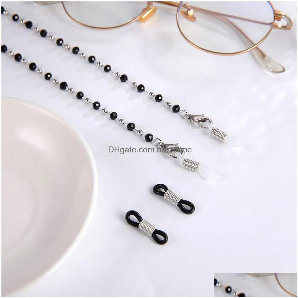 beaded chain for lanyard women stone crystal glasses chain neck cord holder reading eyeglasses accessories