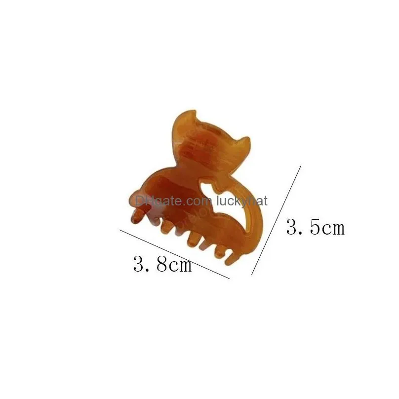 lovely acrylic acetic acid animal cat clamps hair claw clip head accessories for women hairpin jewelry gifts