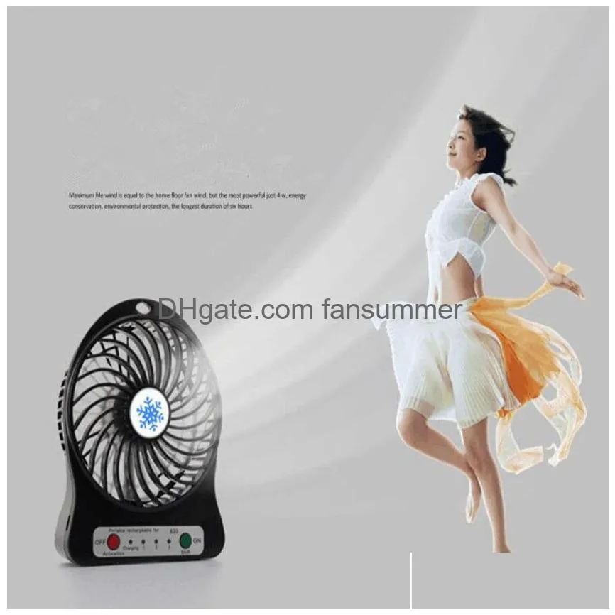 mini protable fan multifunctional usb rechargerable kids table fan led light 18650 battery adjustable 3speed mini usb cooling fan