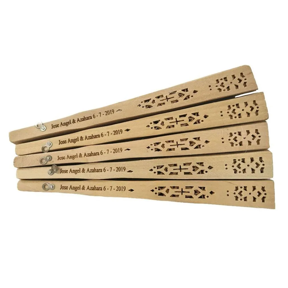 personalized wooden hand fan wedding favors and gifts for guest sandalwood hand fans