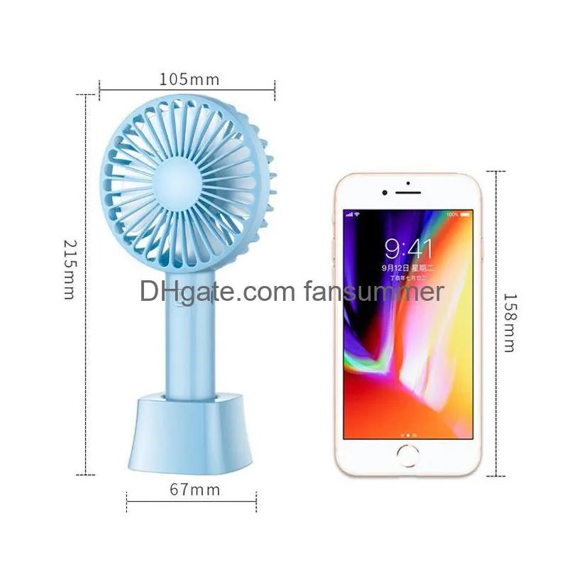 portable mini handheld fan usb rechargeable cooling fans 3 speed personal desk for home office student summer outdoor travel