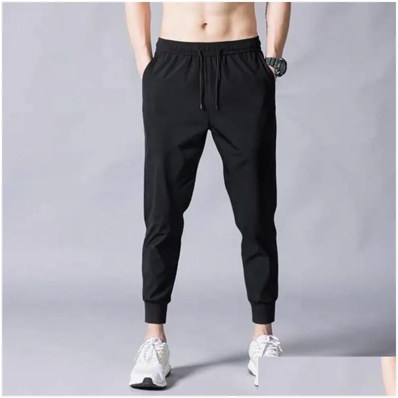 mens pants cool sport pant men ice silk breathable elastic casual jogger jogging tracksuit harem trousers sportswear 2023