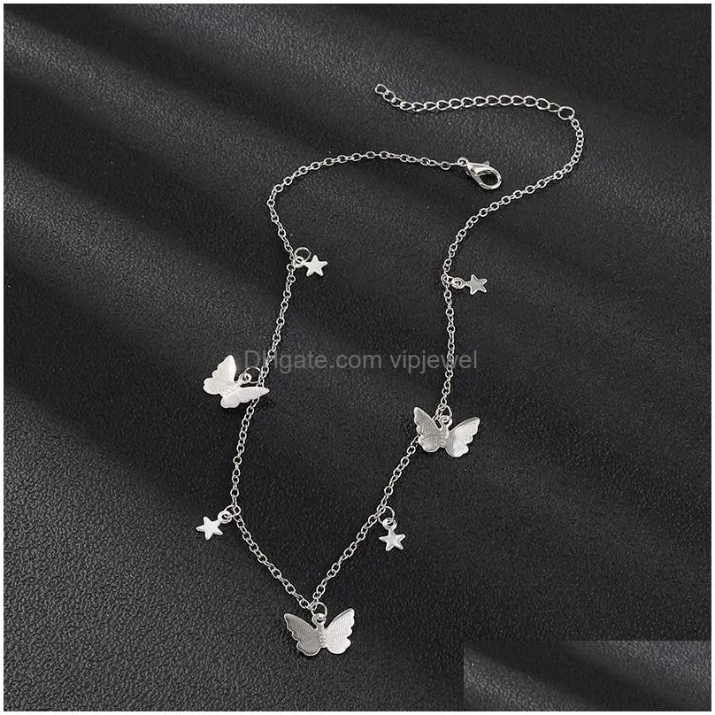 women fashion pendant necklace 2020 charm boho butterfly star collar chokers necklaces bohemian beach neck chain jewelry