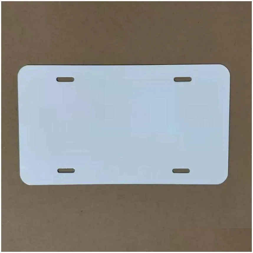 12x6inches sublimation metal car license plate heat transfer blank consumables printing diy aluminum plate z11