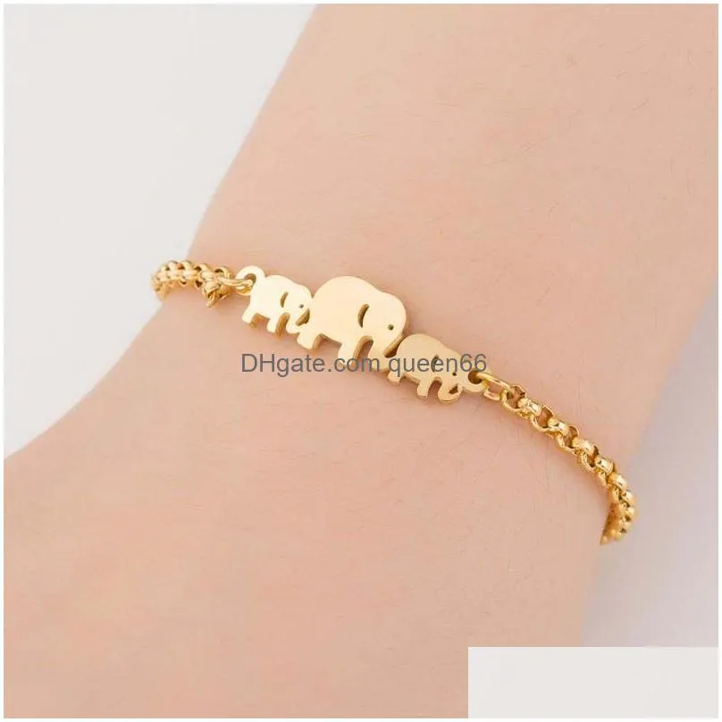 2020 new animal bracelets gold chain jewelry butterfly cross elephent heart charm bracelet for women valentines day gift