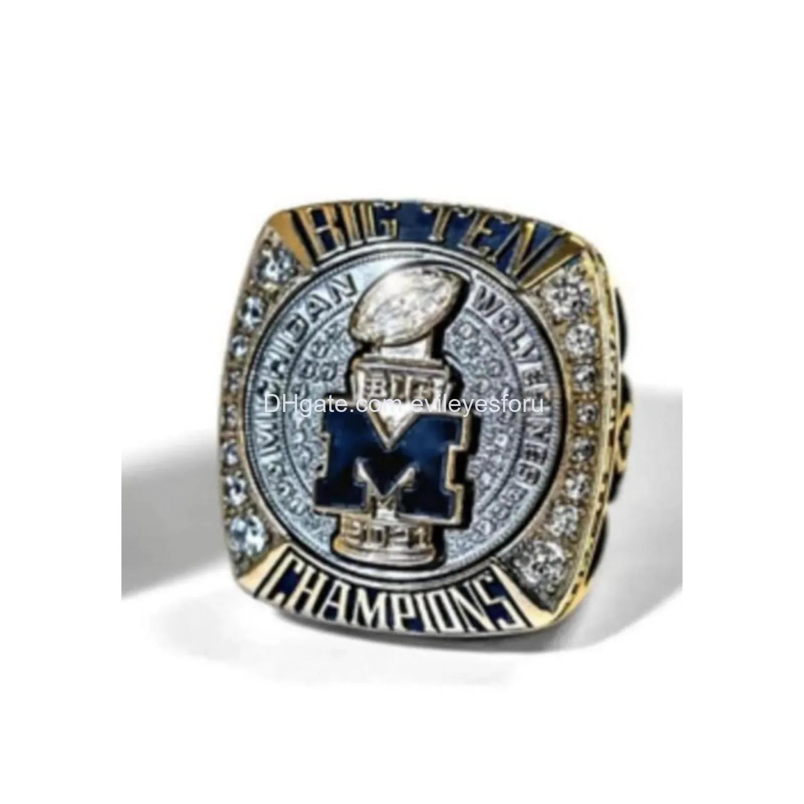 wholesale wolverines 20212022 championship ring michigan fashion gifts from fans and friends leather bags accessories wholesale