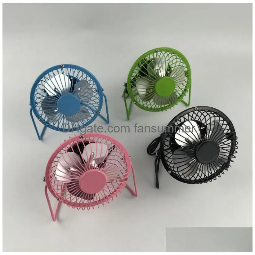 high quality 360 rotate metal usb fan mini portable colored summer home office desk electric cooling fan