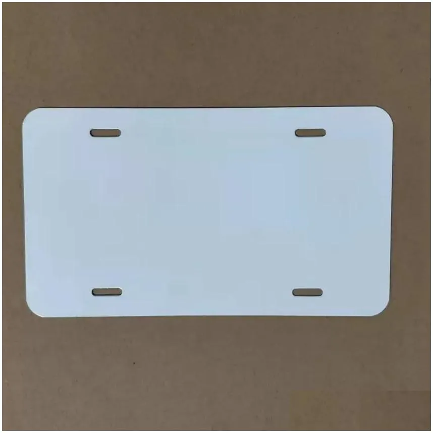 12x6inches sublimation metal car license plate heat transfer blank consumables printing diy aluminum plate z11