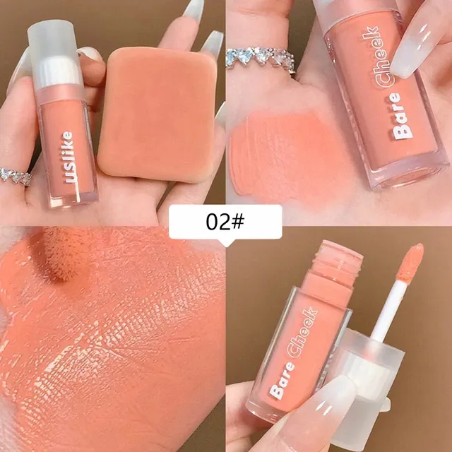 Liquid Blush Velvet Matte Blusher Face Pigment Lasting Natural Cream Cheek Tint Orange Peach Blush Makeup Maquillaje