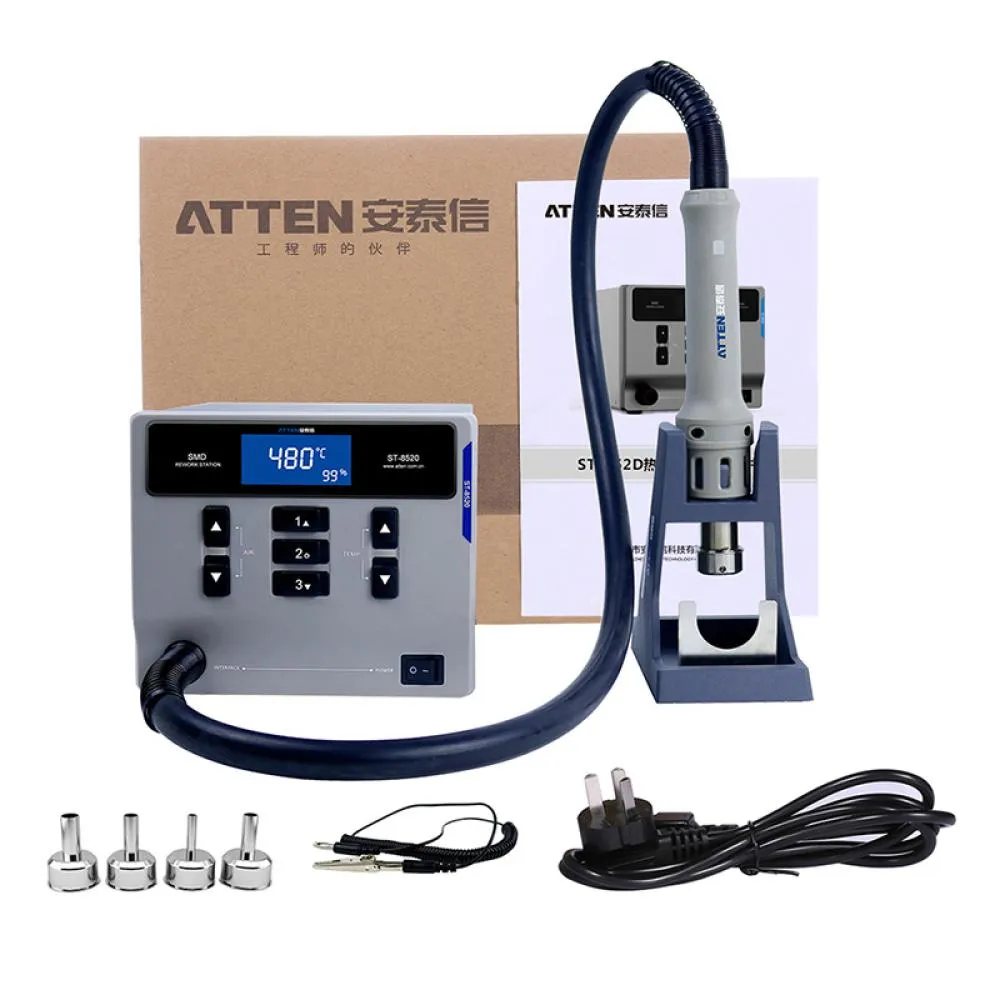 ATTEN-1000W-Rework-Station-Intelligent-LCD-Screen-Display-Auto-Sleep-Hot-Air-Gun-for-PCB-Welding