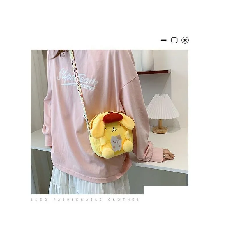 girls fashion fuzzy big ear pink handbag girl lolita casual princess accessories multi design handbags