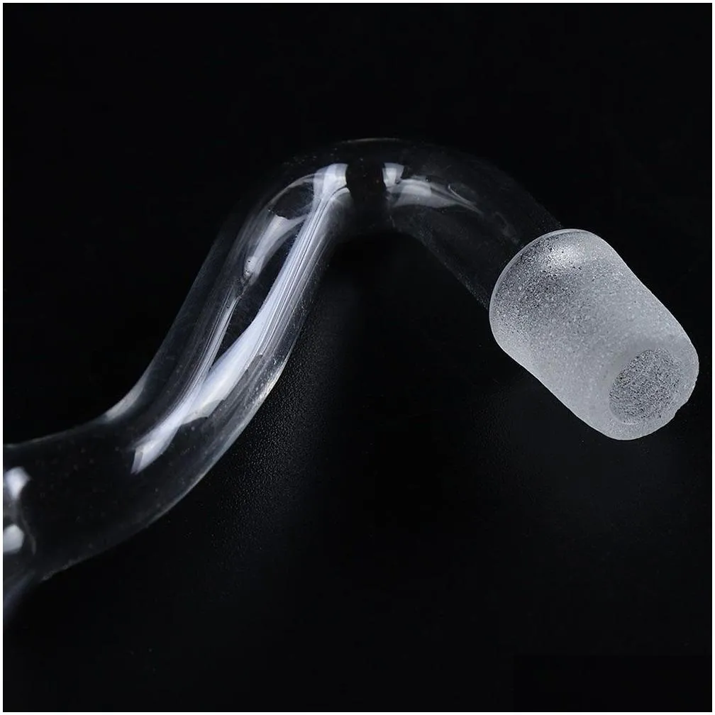 clear 10mm male joint thick pyrex glass oil burner pipe tobacco bent bowl hookahs adapter bong pipes smoking shisha tube smoke pipe nail burning jumbo