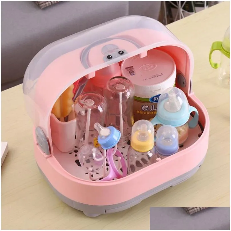 baby bottle drying rack 3 colors baby feeding bottles cleaning drying rack storage nipple shelf baby pacifier feeding cup holder 21c3