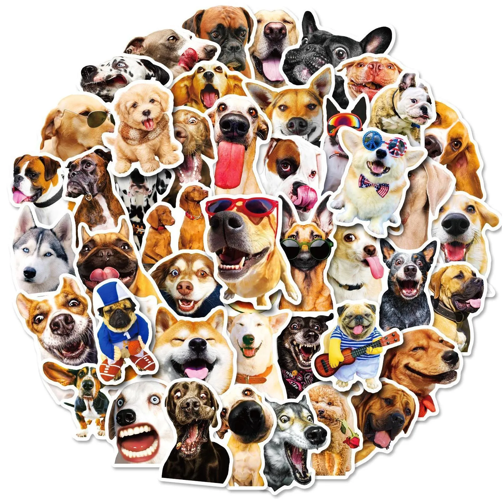 50pcs 100pcs waterproof skateboard stickers puppy dogs for balance car helmet pencil case diary phone laptop planner decoration book album kids toys