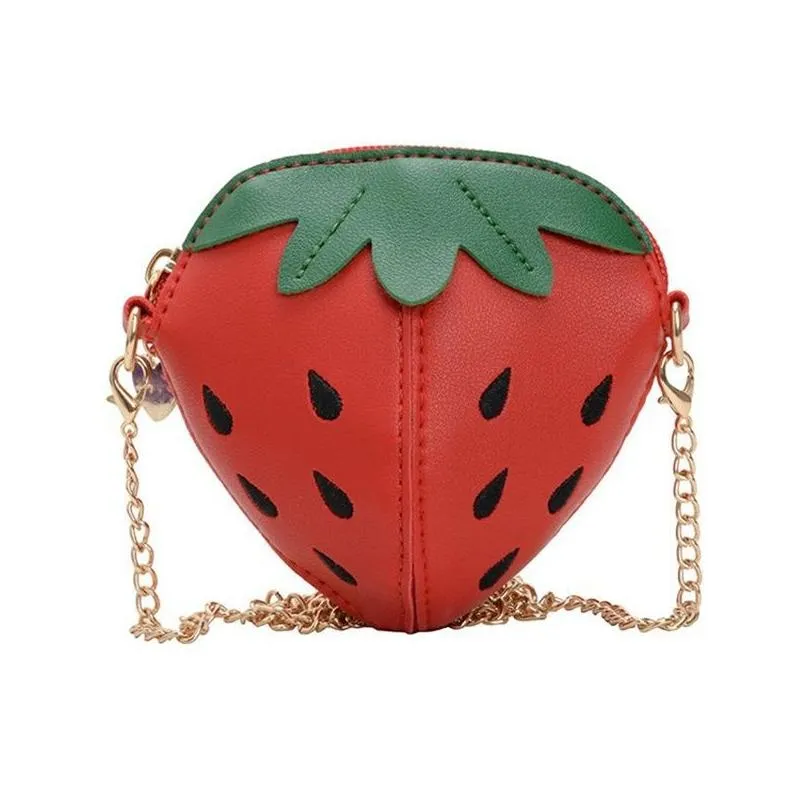 cute mini girls fashion strawberry kids bags girl shoulder bag kids messenger bags kid purse childrens 2605 y2