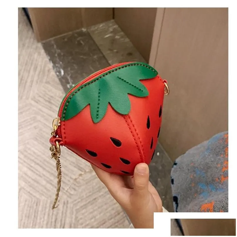 cute mini girls fashion strawberry kids bags girl shoulder bag kids messenger bags kid purse childrens 2605 y2