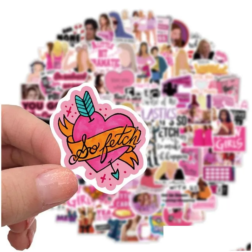 100pcs mean girls stickers us funny movie creative diy stickers decorative for laptop