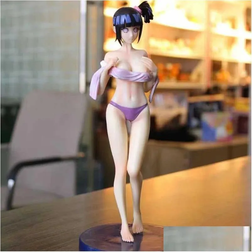 36cm anime antistre hyuuga hinata swimsuit bathhouse statue pvc action figure ornaments collection toys for anime lover figurine