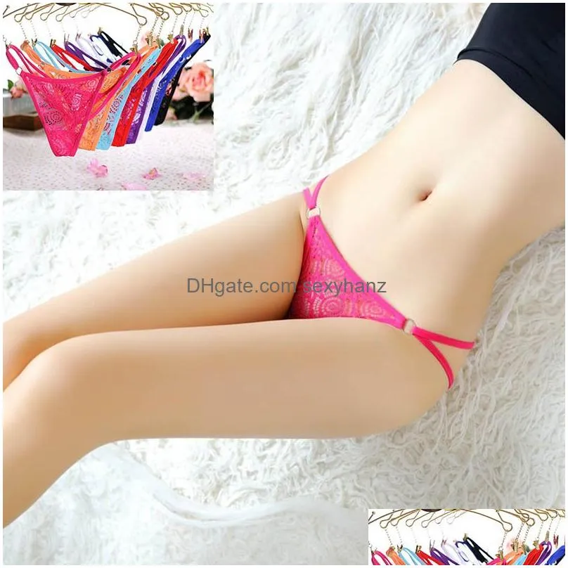 sexy transparent panties o ring waist g string underwear dot print bottoms thongs lingerie under wear t back short briefs women