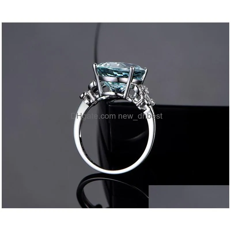 diamon topaz ring crystal butterfly rings engagement wedding ring jewelry women rings fashion jewelry 080295