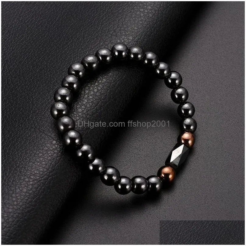 black magnetic hematite strand bracelet therapy healthy beaded bracelets women bangles cuff fashion jewelry will and sandy 320288