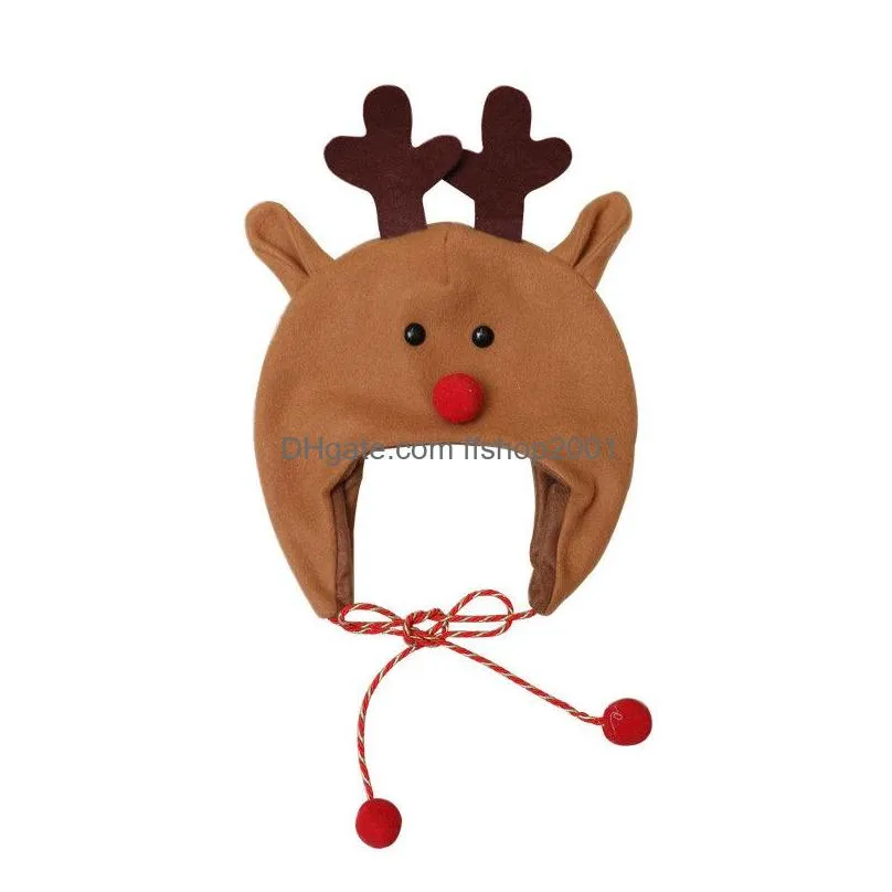 cartoon christmas hat lace santa reindeer snowman hat caps beanie gift festive party christmas decorations