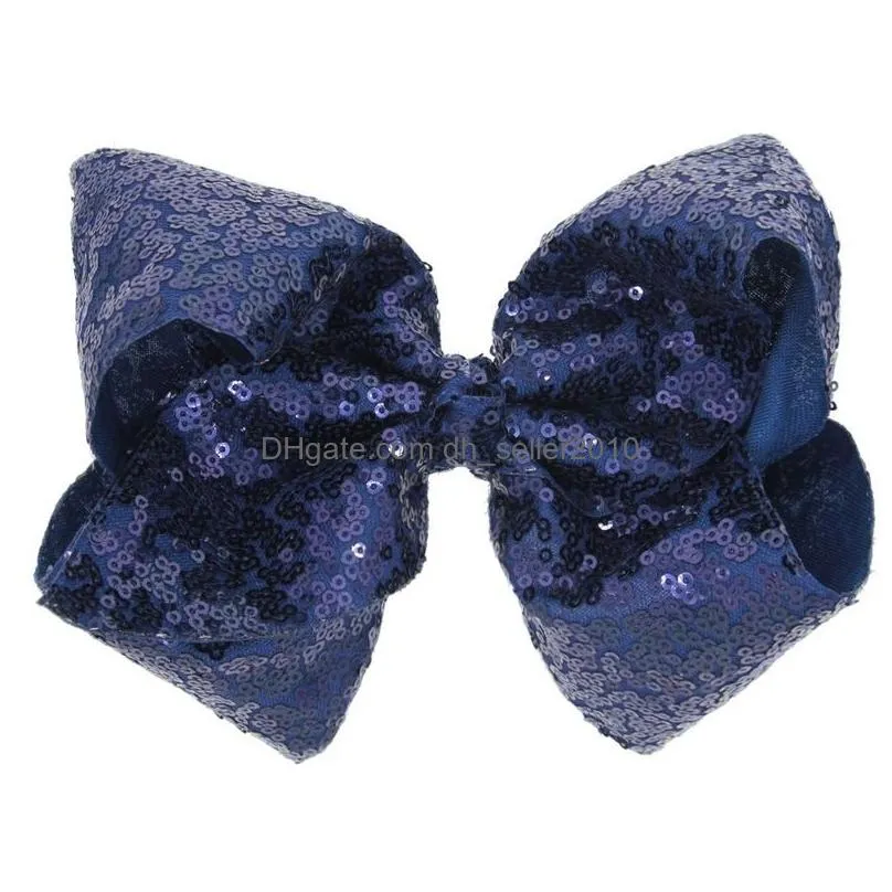 glitter paillette bow knot hair clip barrettes baby kids bobby pin hairpin dress fashion jewelry